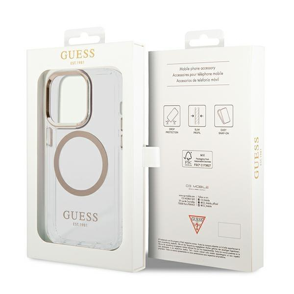 Dėklas Guess Metal Outline Magsafe GUHMP14XHTRMD iPhone 14 Pro Max Auksinis 7 Dėklas Guess Metal Outline Magsafe GUHMP14XHTRMD iPhone 14 Pro Max Auksinis 7