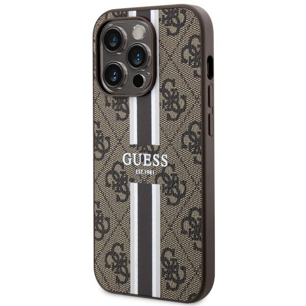 Akcija! Dėklas Guess 4G Printed Stripes MagSafe GUHMP14XP4RPSW iPhone 14 Pro Max Rudas  1 Akcija! Dėklas Guess 4G Printed Stripes MagSafe GUHMP14XP4RPSW iPhone 14 Pro Max Rudas  1