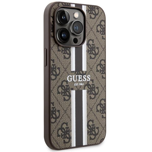Akcija! Dėklas Guess 4G Printed Stripes MagSafe GUHMP14XP4RPSW iPhone 14 Pro Max Rudas  3 Akcija! Dėklas Guess 4G Printed Stripes MagSafe GUHMP14XP4RPSW iPhone 14 Pro Max Rudas  3