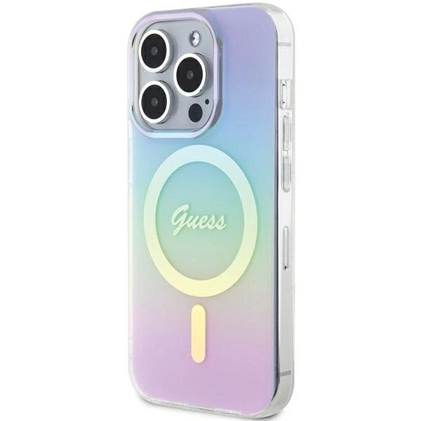 Guess GUHMP15LHITSU iPhone 15 Pro 6.1&quot; Violetinis/Violetinis hardcase IML Iridescent MagSafe 1