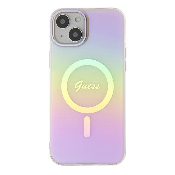 Originalus dėklas Guess GUHMP15MHITSP iPhone 15 Plus 6.7 rožinis/rožinis hardcase IML Iridescent MagSafe 2 Originalus dėklas Guess GUHMP15MHITSP iPhone 15 Plus 6.7 rožinis/rožinis hardcase IML Iridescent MagSafe 2