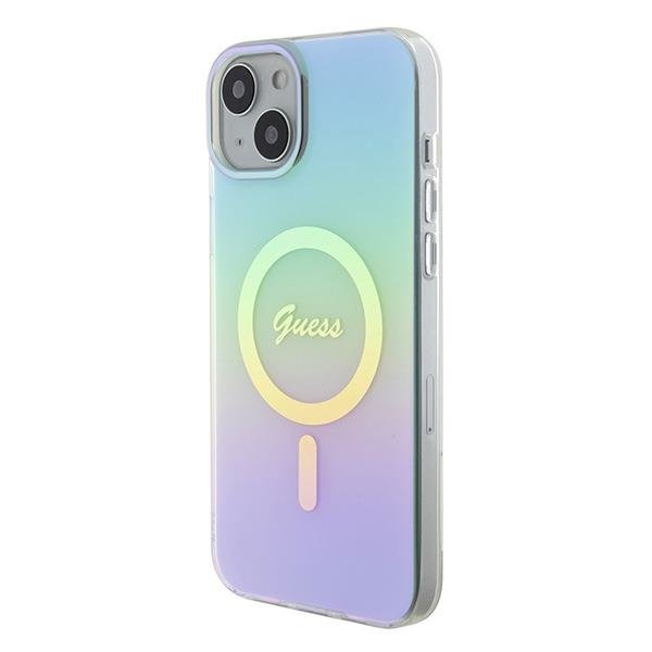 Originalus dėklas Guess GUHMP15MHITSQ iPhone 15 Plus 6.7 turquoise/turquoise hardcase IML Iridescent MagSafe 1 Originalus dėklas Guess GUHMP15MHITSQ iPhone 15 Plus 6.7 turquoise/turquoise hardcase IML Iridescent MagSafe 1
