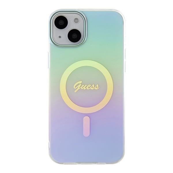 Originalus dėklas Guess GUHMP15MHITSQ iPhone 15 Plus 6.7 turquoise/turquoise hardcase IML Iridescent MagSafe 2 Originalus dėklas Guess GUHMP15MHITSQ iPhone 15 Plus 6.7 turquoise/turquoise hardcase IML Iridescent MagSafe 2