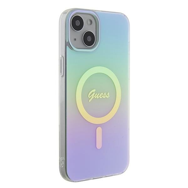 Originalus dėklas Guess GUHMP15MHITSQ iPhone 15 Plus 6.7 turquoise/turquoise hardcase IML Iridescent MagSafe 3 Originalus dėklas Guess GUHMP15MHITSQ iPhone 15 Plus 6.7 turquoise/turquoise hardcase IML Iridescent MagSafe 3