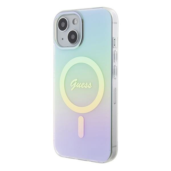 Originalus dėklas Guess GUHMP15SHITSQ iPhone 15 6.1 turquoise/turquoise hardcase IML Iridescent MagSafe 1 Originalus dėklas Guess GUHMP15SHITSQ iPhone 15 6.1 turquoise/turquoise hardcase IML Iridescent MagSafe 1