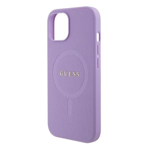 Originalus dėklas Guess GUHMP15SPSAHMCU iPhone 15 6.1 Violetinė hardcase Saffiano MagSafe 5 Originalus dėklas Guess GUHMP15SPSAHMCU iPhone 15 6.1 Violetinė hardcase Saffiano MagSafe 5