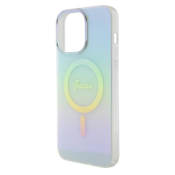 Originalus dėklas Guess GUHMP15XHITSQ iPhone 15 Pro Max turquoise/turquoise hardcase IML Iridescent MagSafe 5 Originalus dėklas Guess GUHMP15XHITSQ iPhone 15 Pro Max turquoise/turquoise hardcase IML Iridescent MagSafe 5
