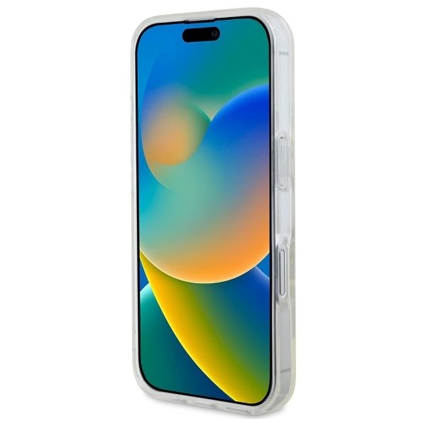Dėklas Guess GUHMP16MHFGERET iPhone 16 Plus 6.7 Skaidrus hard IML Glitter Circle MagSafe 4 Dėklas Guess GUHMP16MHFGERET iPhone 16 Plus 6.7 Skaidrus hard IML Glitter Circle MagSafe 4
