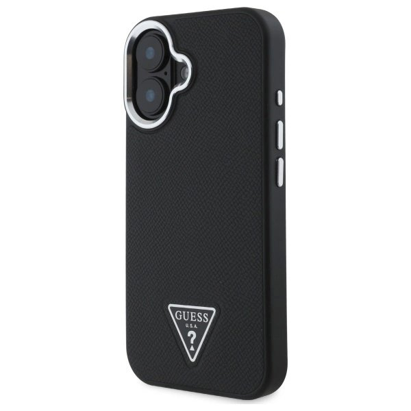 Dėklas Guess GUHMP16MPGTSPSK iPhone 16 Plus 6.7 Juodas/Juodas hard Grained Triangle MagSafe 1 Dėklas Guess GUHMP16MPGTSPSK iPhone 16 Plus 6.7 Juodas/Juodas hard Grained Triangle MagSafe 1
