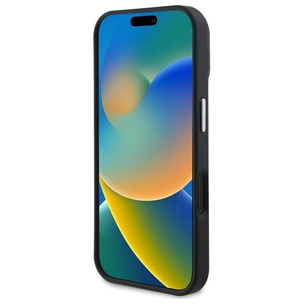 Dėklas Guess GUHMP16MPGTSPSK iPhone 16 Plus 6.7 Juodas/Juodas hard Grained Triangle MagSafe 4 Dėklas Guess GUHMP16MPGTSPSK iPhone 16 Plus 6.7 Juodas/Juodas hard Grained Triangle MagSafe 4