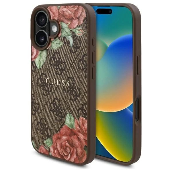 Guess GUHMP16SP4ROPEMCW iPhone 16 6.1&quot; Rudas/Rudas hardcase 4G Flowers Print MagSafe