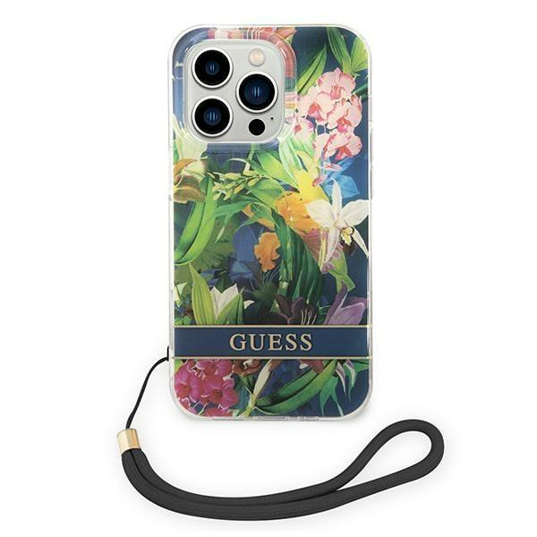 Dėklas Guess Flower Strap GUOHCP14XHFLSB iPhone 14 Pro Max 1 Dėklas Guess Flower Strap GUOHCP14XHFLSB iPhone 14 Pro Max 1