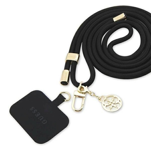 Dėklas Guess GUOUCNMG4EK Universal CBDY Cord Strap Juodas Nylon 4G Metal Charm Dėklas Guess GUOUCNMG4EK Universal CBDY Cord Strap Juodas Nylon 4G Metal Charm