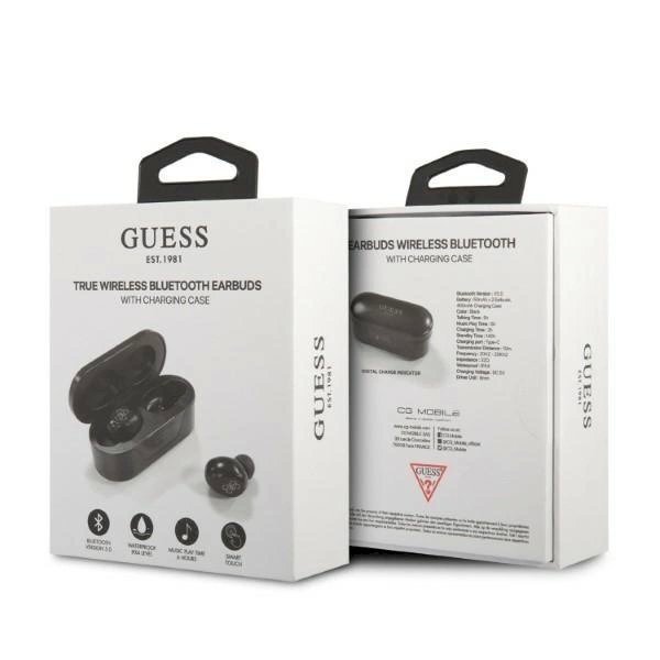Guess GUTWST31EK TWS bluetooth ausinės + docking station - Juodas 4 Guess GUTWST31EK TWS bluetooth ausinės + docking station - Juodas 4