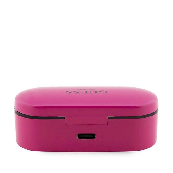 Guess GUTWST31EM TWS bluetooth ausinės + magenta docking station 2 Guess GUTWST31EM TWS bluetooth ausinės + magenta docking station 2