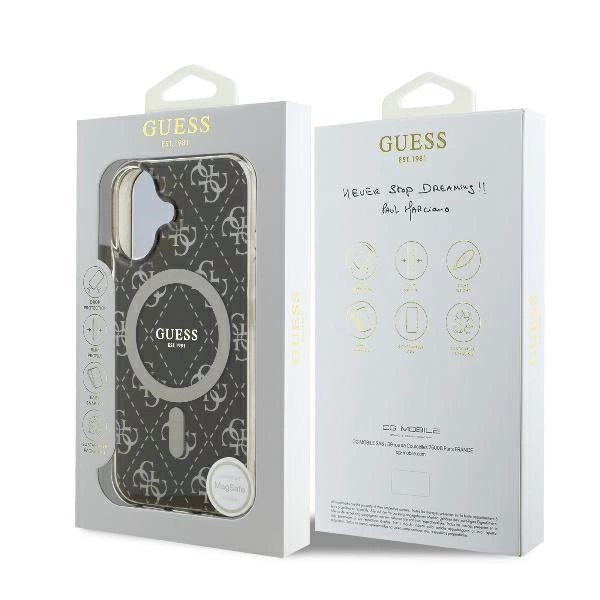 Dėklas Guess IML 4G Background MagSafe iPhone 16 Plus - Rudas 7 Dėklas Guess IML 4G Background MagSafe iPhone 16 Plus - Rudas 7