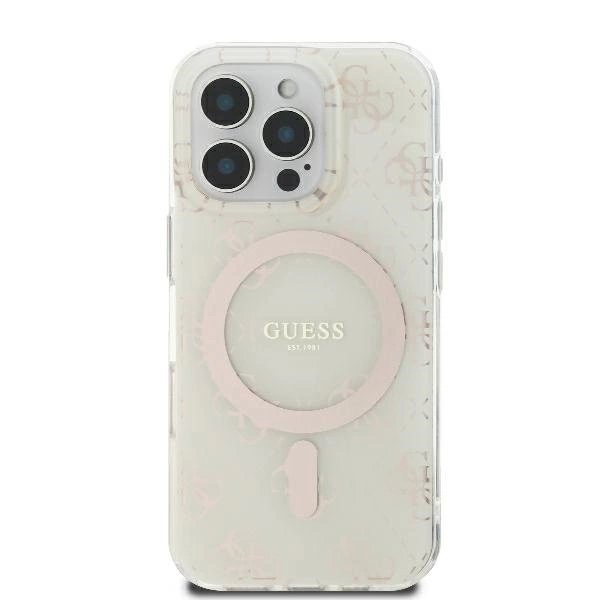 Dėklas Guess IML 4G Background MagSafe iPhone 16 Pro - Baltas 2 Dėklas Guess IML 4G Background MagSafe iPhone 16 Pro - Baltas 2