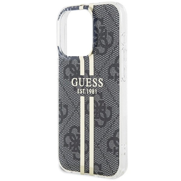 Originalus Guess dėklas IML 4G Auksinis StripeiPhone 15 Pro - Juodas 5 Originalus Guess dėklas IML 4G Auksinis StripeiPhone 15 Pro - Juodas 5