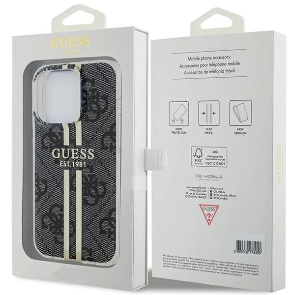 Originalus Guess dėklas IML 4G Auksinis StripeiPhone 15 Pro - Juodas 7 Originalus Guess dėklas IML 4G Auksinis StripeiPhone 15 Pro - Juodas 7