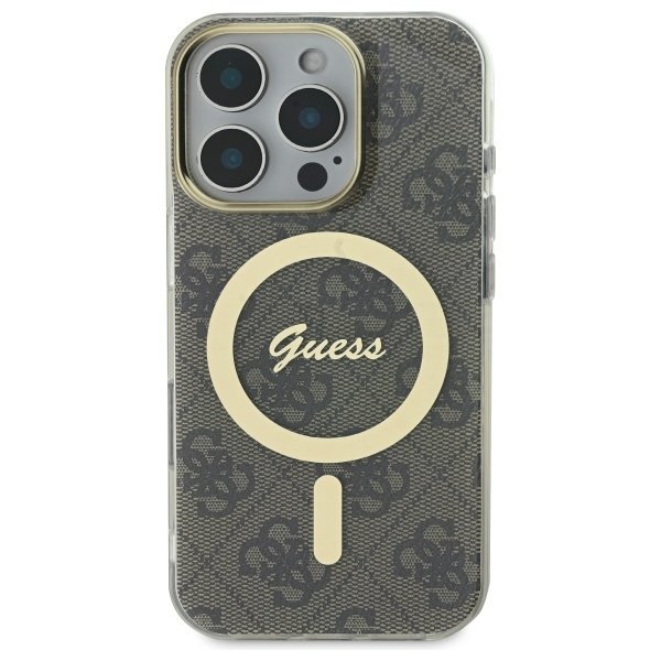 iPhone 16 Pro Guess IML 4G MagSafe dėklas – rudas 1