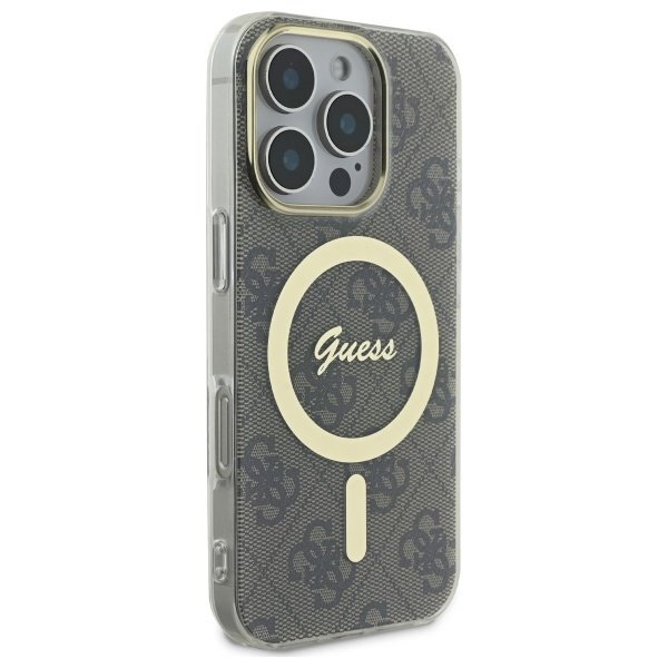 iPhone 16 Pro Guess IML 4G MagSafe dėklas – rudas 2