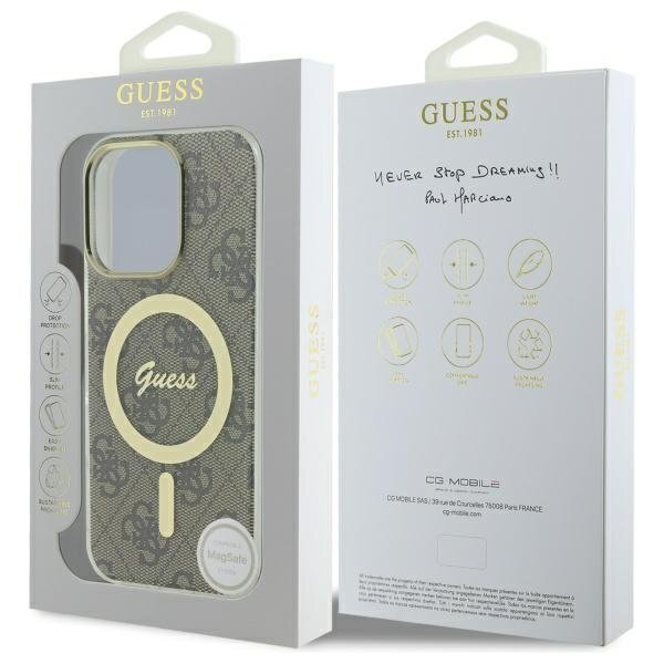 iPhone 16 Pro Guess IML 4G MagSafe dėklas – rudas 6 iPhone 16 Pro Guess IML 4G MagSafe dėklas – rudas 6