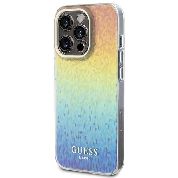 Originalus Guess dėklas IML Faceted Mirror Disco IridescentiPhone 14 Pro - Įvariaspalvis 1 Originalus Guess dėklas IML Faceted Mirror Disco IridescentiPhone 14 Pro - Įvariaspalvis 1