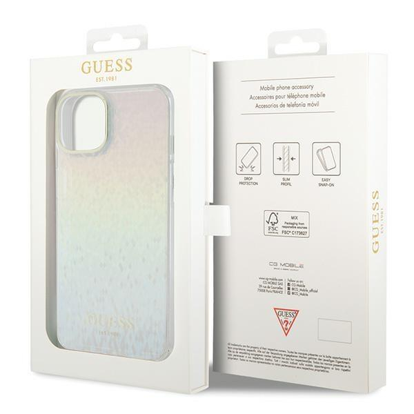 Dėklas Guess IML Faceted Mirror Disco Iridescent   iPhone 15 - multicolored 7 Dėklas Guess IML Faceted Mirror Disco Iridescent   iPhone 15 - multicolored 7