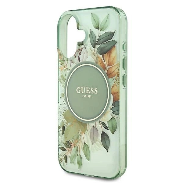 iPhone 16 Plus – Guess IML Flower & Tonal Circle MagSafe dėklas - Žalias 5 iPhone 16 Plus – Guess IML Flower & Tonal Circle MagSafe dėklas - Žalias 5