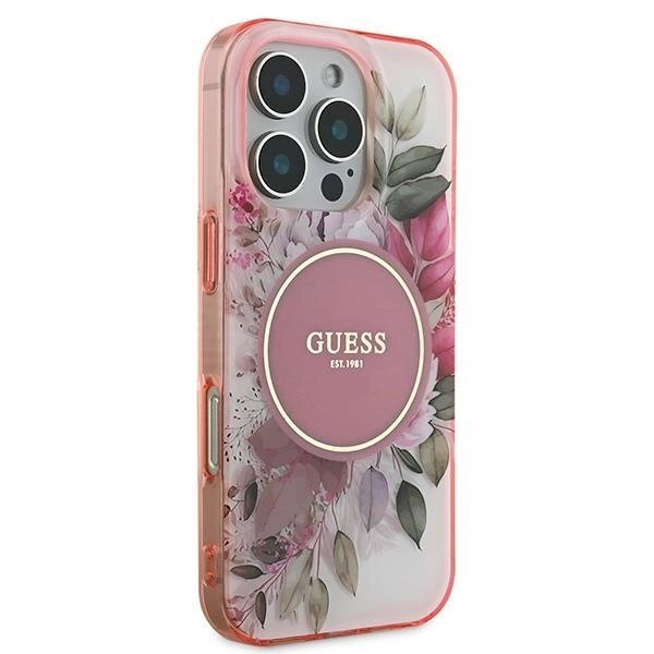 iPhone 16 Pro Max dėklas Guess IML Flower & Tonal Circle su MagSafe – rožinis 3 iPhone 16 Pro Max dėklas Guess IML Flower & Tonal Circle su MagSafe – rožinis 3