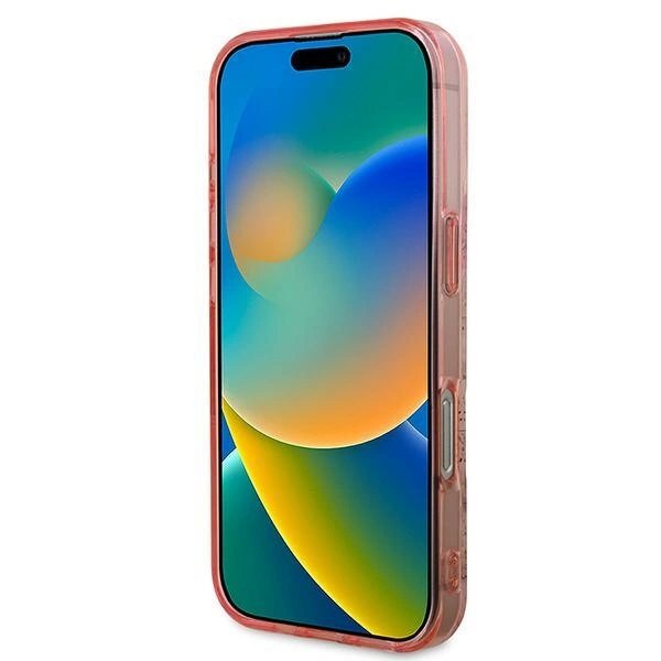 iPhone 16 Pro Max dėklas Guess IML Flower & Tonal Circle su MagSafe – rožinis 4