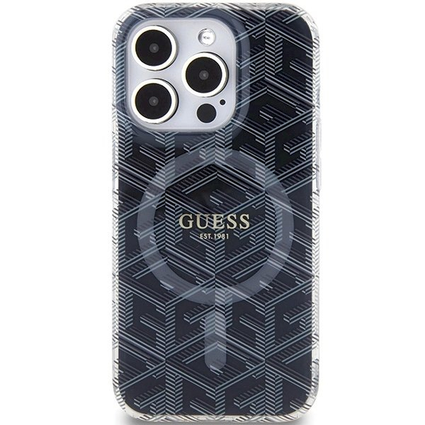 Originalus Guess dėklas IML GCube MagSafeiPhone 15 Pro - Juodas 2 Originalus Guess dėklas IML GCube MagSafeiPhone 15 Pro - Juodas 2