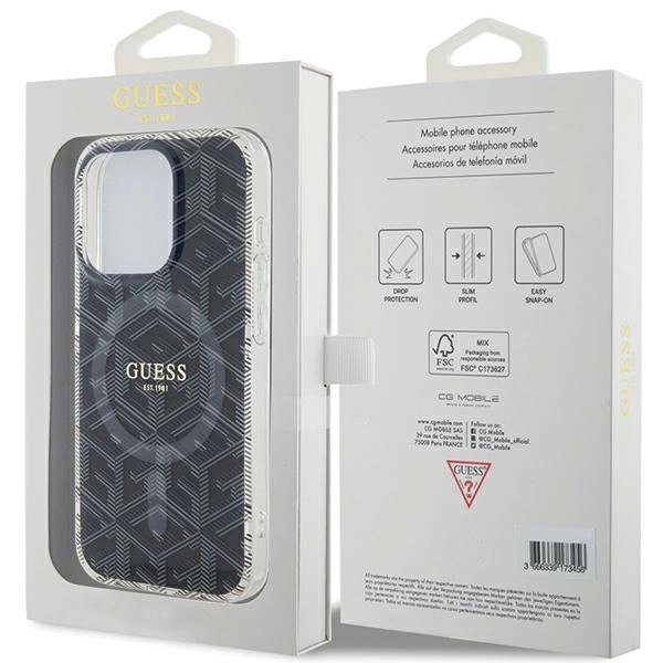 Originalus Guess dėklas IML GCube MagSafeiPhone 15 Pro - Juodas 7 Originalus Guess dėklas IML GCube MagSafeiPhone 15 Pro - Juodas 7