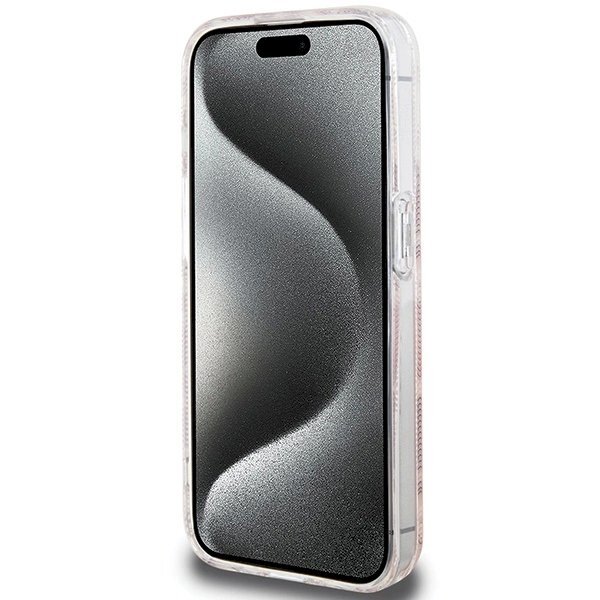 Originalus Guess dėklas IML GCube MagSafeiPhone 15 Pro - Rožinis 4 Originalus Guess dėklas IML GCube MagSafeiPhone 15 Pro - Rožinis 4