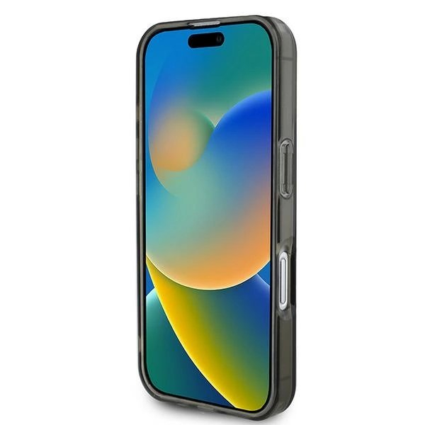 iPhone 16 Guess IML Glitter Circle MagSafe dėklas - juodas 4