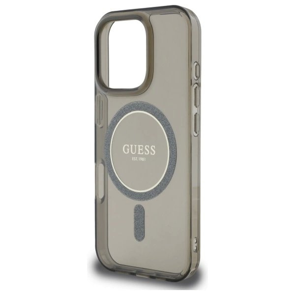 Dėklas Guess IML Glitter Circle MagSafe iPhone 16 Pro - Juodas 5 Dėklas Guess IML Glitter Circle MagSafe iPhone 16 Pro - Juodas 5