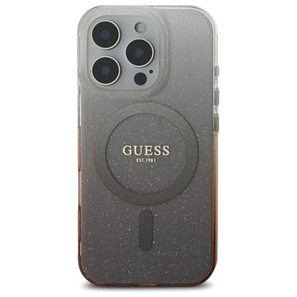 iPhone 16 Pro Max Guess IML Glitter Gradient MagSafe dėklas – rudas 2 iPhone 16 Pro Max Guess IML Glitter Gradient MagSafe dėklas – rudas 2