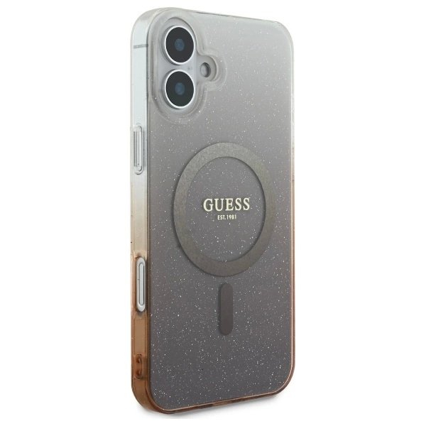 iPhone 16 – Guess IML Glitter Gradient MagSafe dėklas - Rudas 3