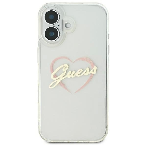 iPhone 16 – Guess IML Heart dėklas - Skaidrus 2 iPhone 16 – Guess IML Heart dėklas - Skaidrus 2