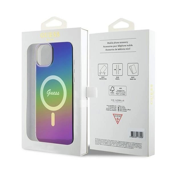 Guess IML Iridescent MagSafe Dėklas skirtas iPhone 15 Plus / 14 Plus 6.7" - multicolor 7 Guess IML Iridescent MagSafe Dėklas skirtas iPhone 15 Plus / 14 Plus 6.7" - multicolor 7