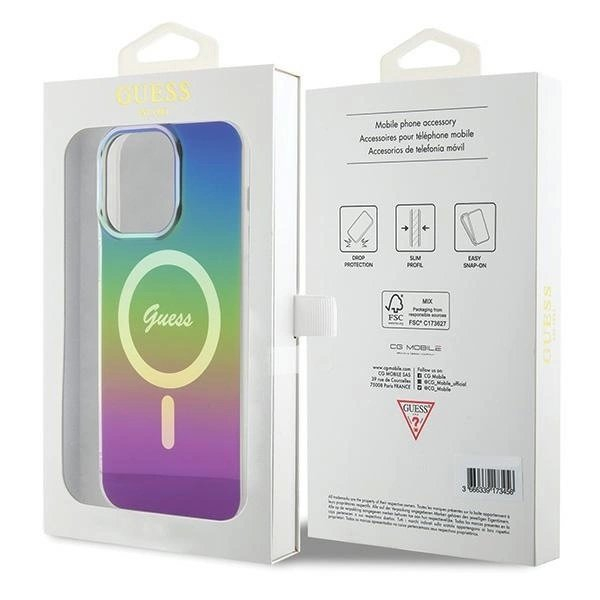 Guess IML Iridescent MagSafe Dėklas skirtas iPhone 15 Pro Max 6.7&quot; - multicolor 7