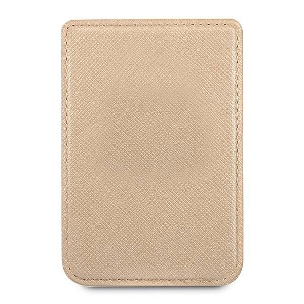 Guess Kortelių dėklas GUWMSSASLGO MagSafe Saffiano auksinis/auksinis 2 Guess Kortelių dėklas GUWMSSASLGO MagSafe Saffiano auksinis/auksinis 2