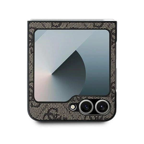 Guess Leather 4G Metal Logo Dėklas Samsung Galaxy Z Flip 6 - rudas 2 Guess Leather 4G Metal Logo Dėklas Samsung Galaxy Z Flip 6 - rudas 2