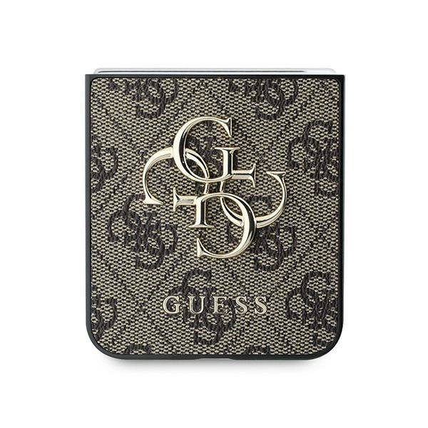 Guess Leather 4G Metal Logo Dėklas Samsung Galaxy Z Flip 6 - rudas 4 Guess Leather 4G Metal Logo Dėklas Samsung Galaxy Z Flip 6 - rudas 4