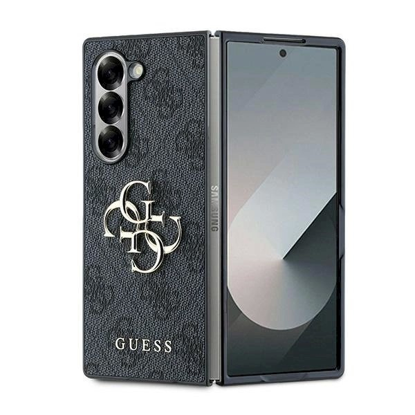 Guess Odinis 4G Metal Logo Dėklas skirtas Samsung Galaxy Z Fold 6 - Juodas