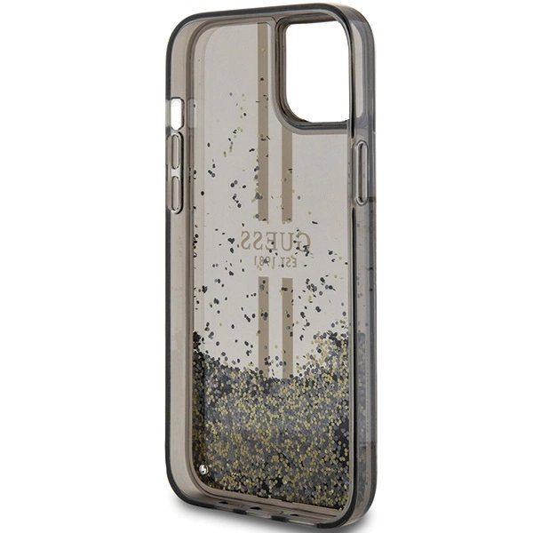 Originalus Guess dėklas Liquid Glitter Auksinis StripesiPhone 15 / 14 / 13 - Juodas 6 Originalus Guess dėklas Liquid Glitter Auksinis StripesiPhone 15 / 14 / 13 - Juodas 6