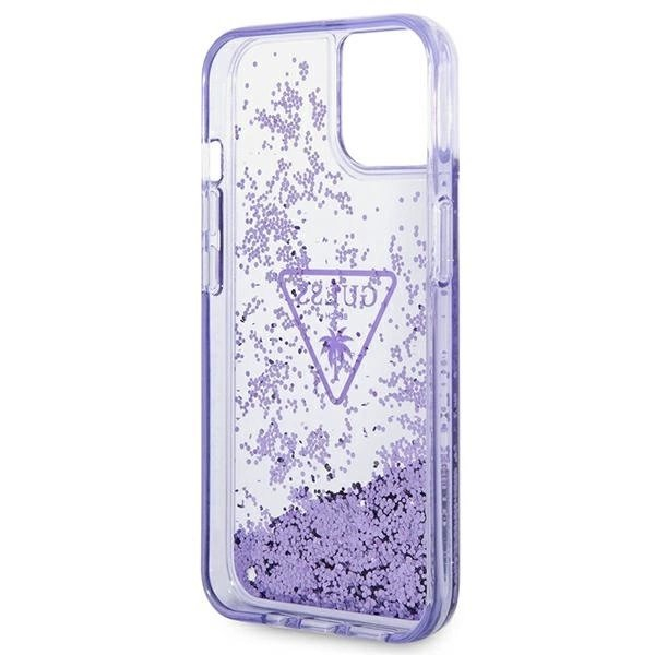 Guess Liquid Glitter Palm Collection Dėklas skirtas iPhone 14 Plus 6.7" - Violetinis 6 Guess Liquid Glitter Palm Collection Dėklas skirtas iPhone 14 Plus 6.7" - Violetinis 6