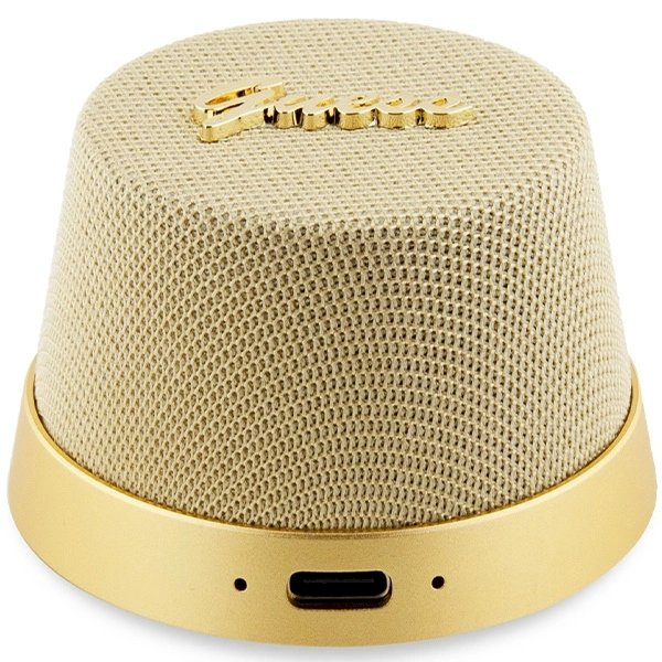 Originalus Guess dėklas Magnetic Script Metal Mėlynastooth speaker - Auksinis 1 Originalus Guess dėklas Magnetic Script Metal Mėlynastooth speaker - Auksinis 1