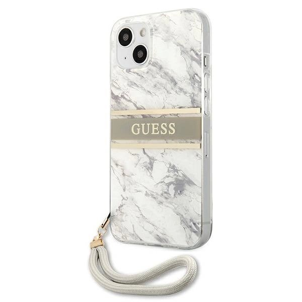 Guess Marble Strap Collection dėklas iPhone 13 mini 5.4" - pilkas 1