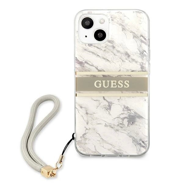Guess Marble Strap Collection dėklas iPhone 13 mini 5.4" - pilkas 2